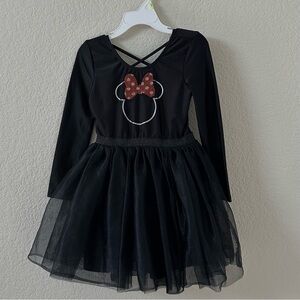 Disney's Minnie Mouse Little Girls Black Shiny Red Bow Tutu Dress Size 4T
